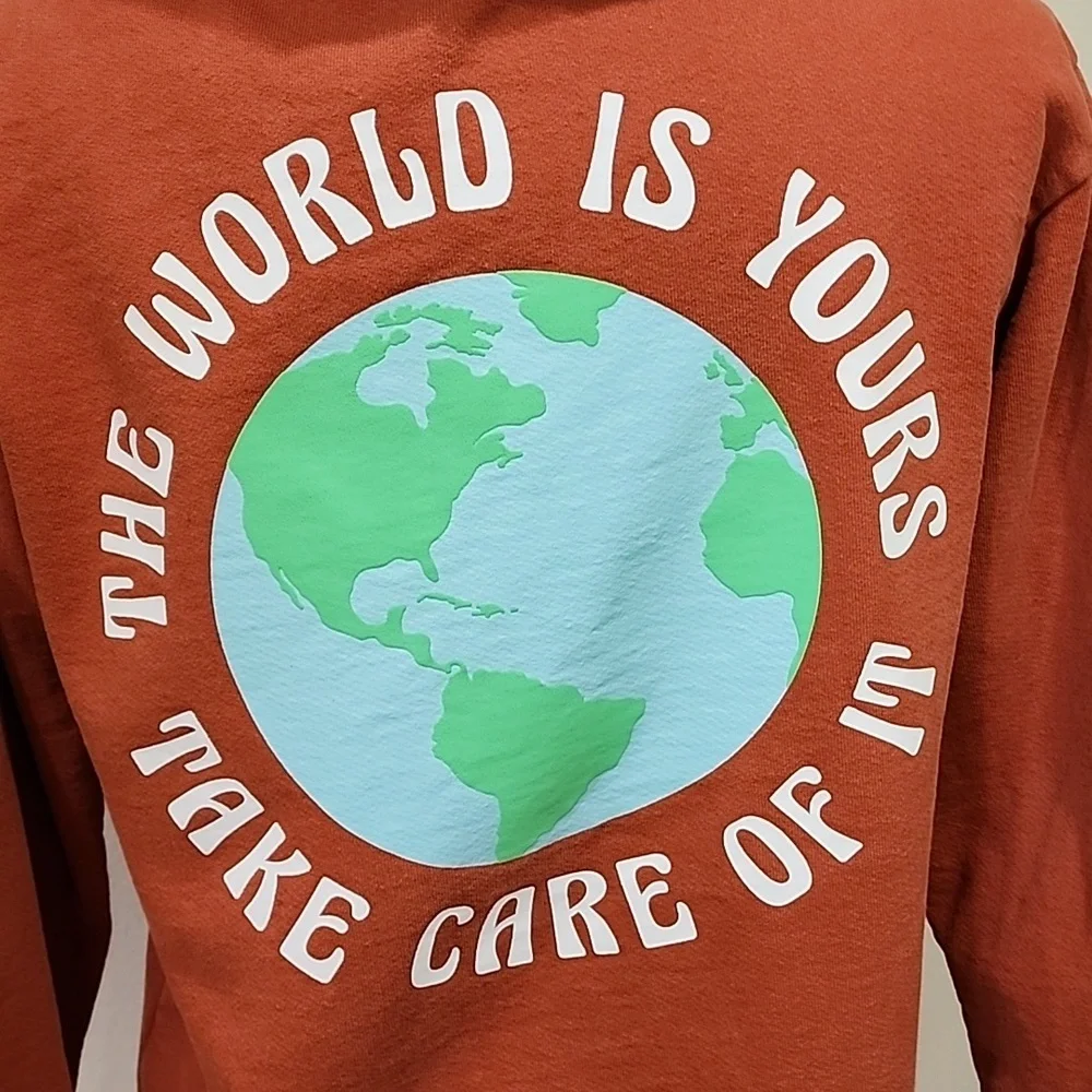 Talentless Hoodie Mother Earth Canyon Unisex Burnt Orange Rare Color size Small